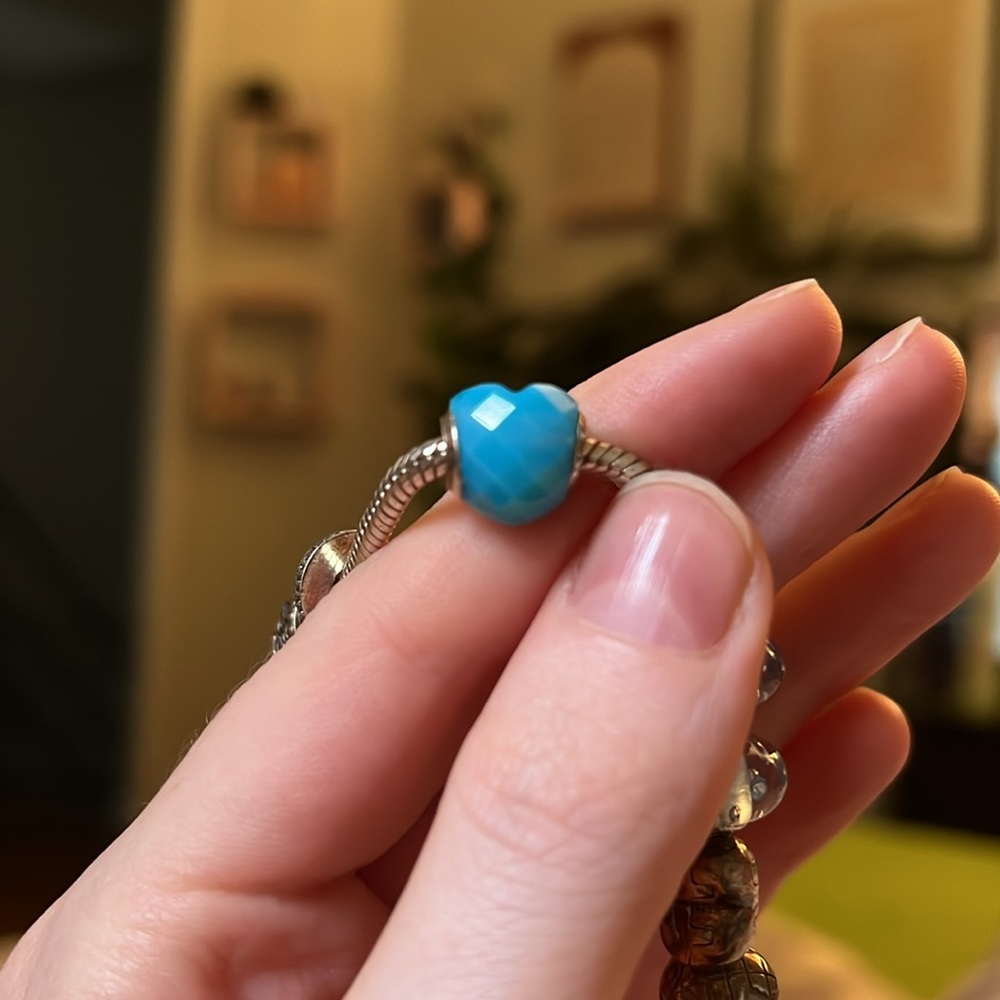 Pandora Blue Heart Charm
